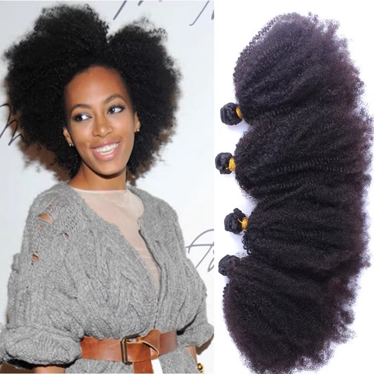 9A Peruvian Virgin hair afro curly Human Hair