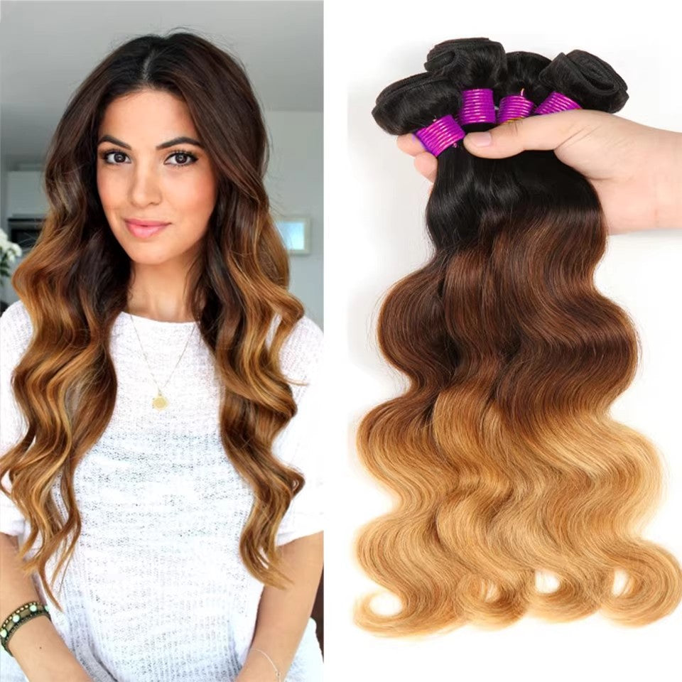 9A ombre human hair brazilian virgin Hair body wave bundles