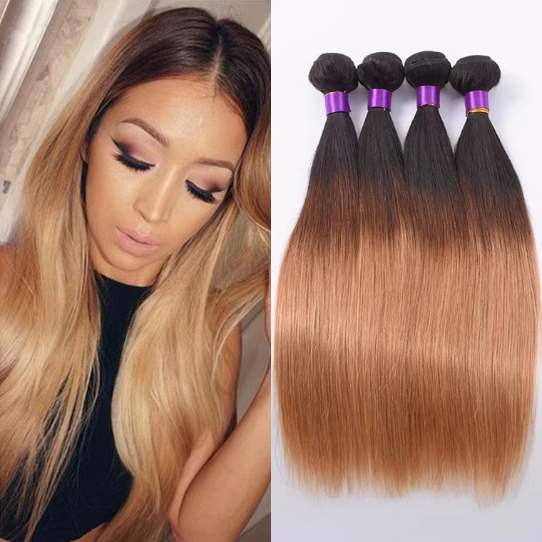 Ombre Brazilian straight Human Hair 100g 1b/27