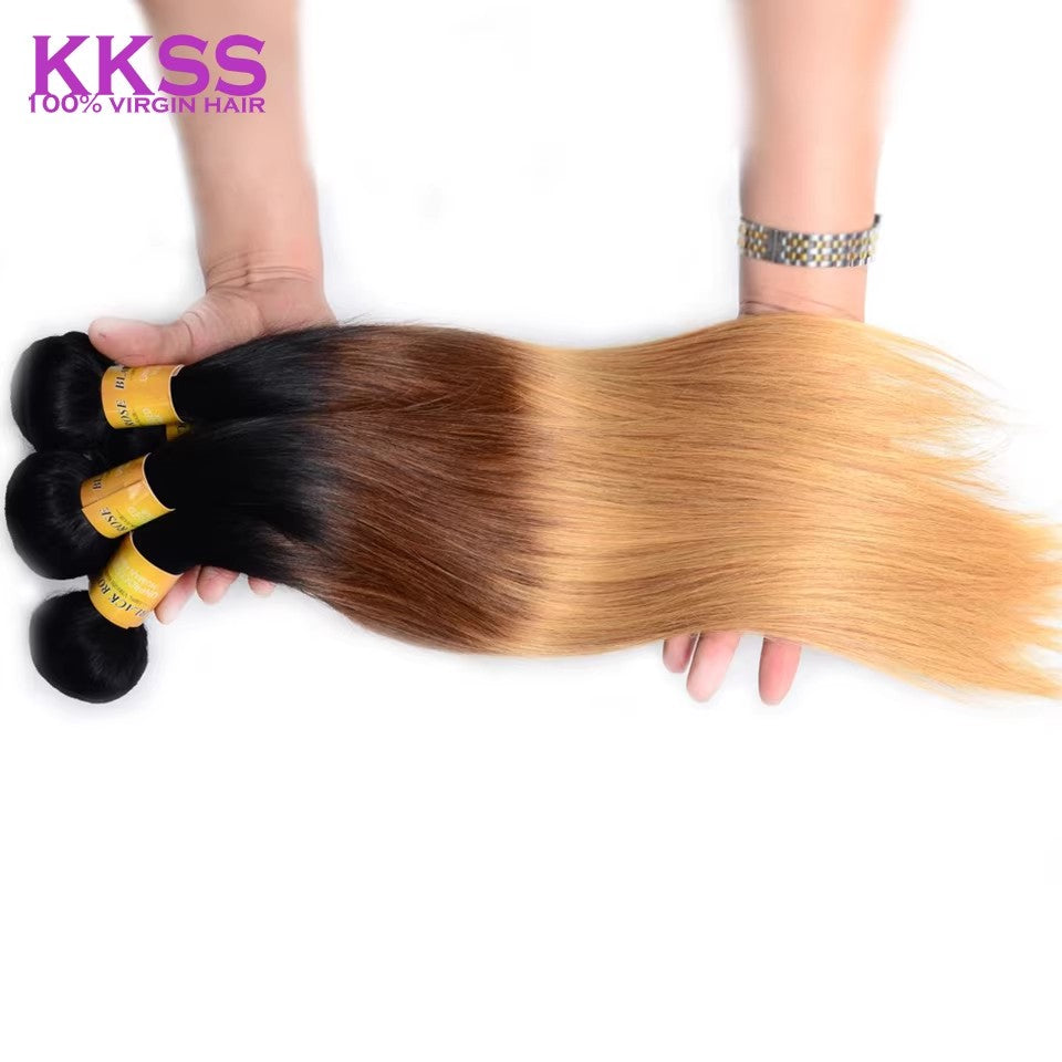 Ombre Human Hair Brazilian Straight 1B/4/27