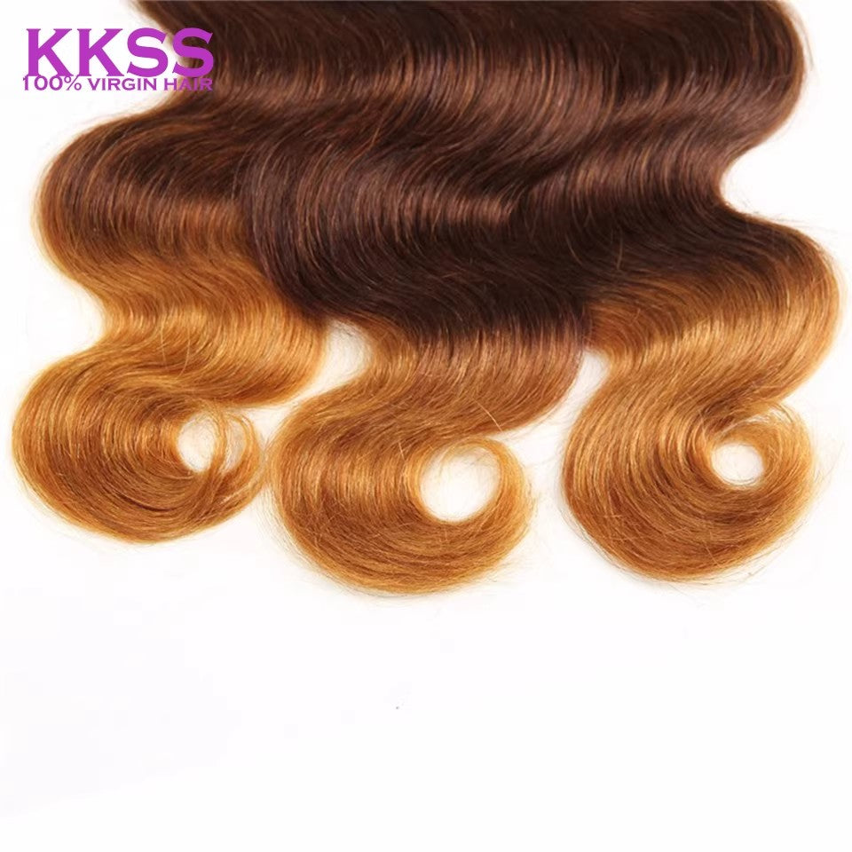 9A ombre human hair brazilian virgin Hair body wave bundles
